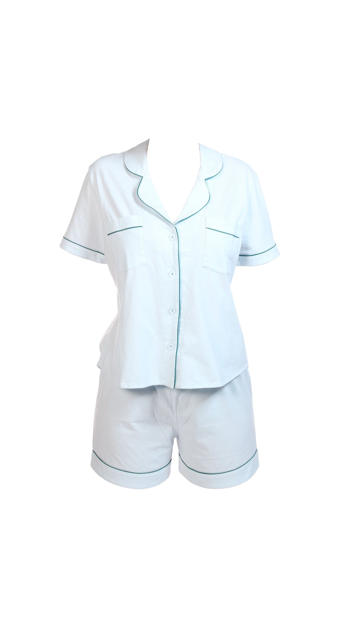 Salua Set Classic Shorty Pajamas in Brushed Pima Cotton