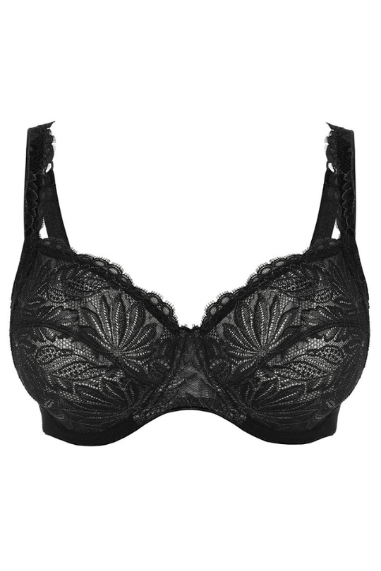 Exotica Squared Neckline Full Cup Bra - Black