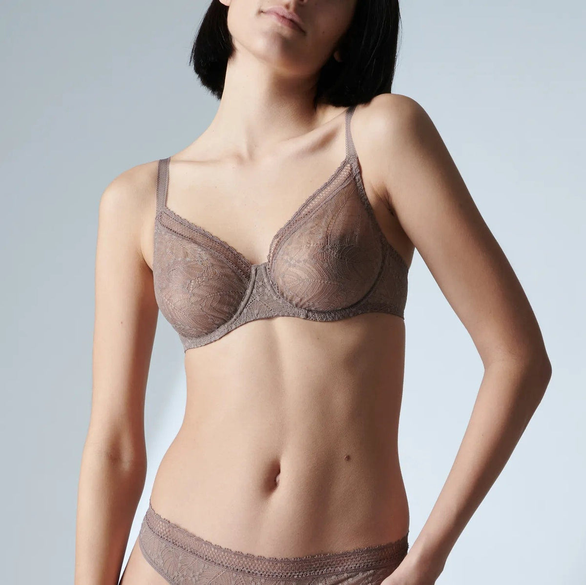 Simone Perele Plunge Sweet Chestnut / 34 B Comete Plunging Moulded Underwire Bra