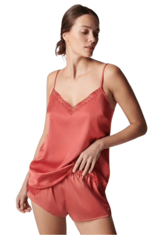 Simone Perele Short Satin Secrets Short de Nuit - Rose