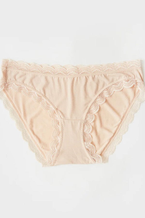 Stripe &amp; Stare Brief Biodegradable Basics Knicker Four Pack- Multi Neutral