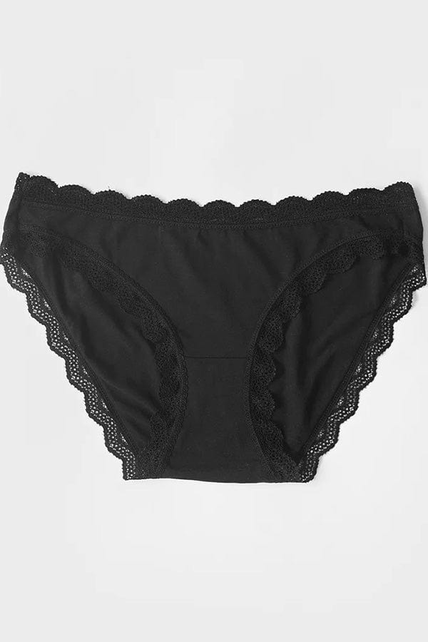 Stripe &amp; Stare Brief Biodegradable Basics Knicker Four Pack- Multi Neutral