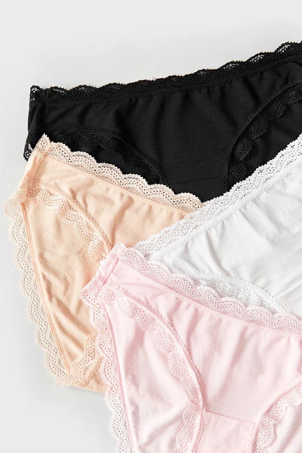 Stripe &amp; Stare Brief Multi- Sand / XS Essentials Sand Knicker Four Pack- Multi Sand