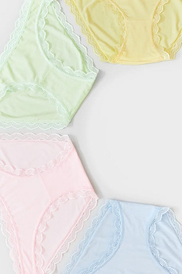 Stripe &amp; Stare Brief Spring / XS Spring Pastels Knicker Four Pack- Spring