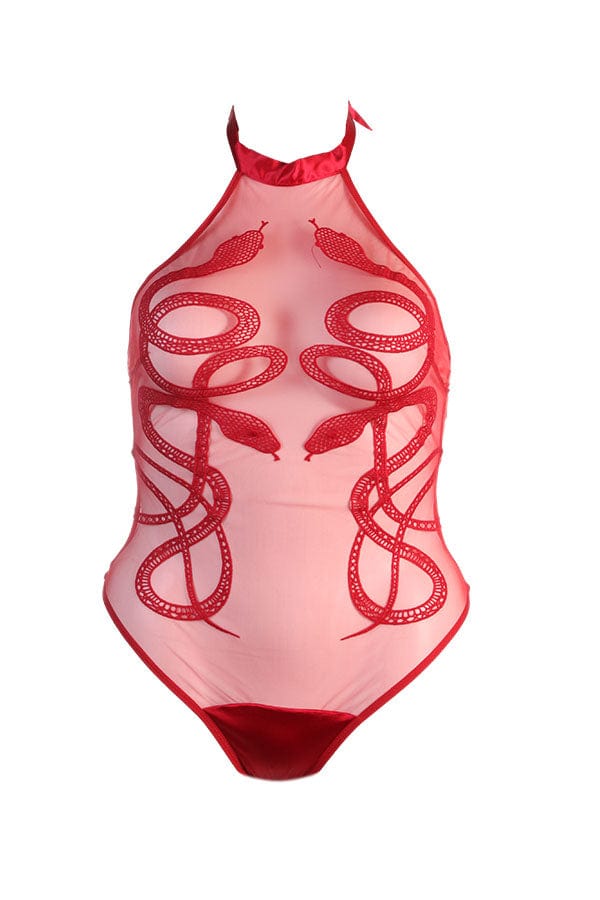 Thistle &amp; Spire Bodysuit Medusa Bodysuit- Crimson