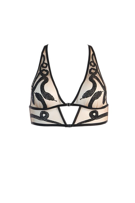 Medusa Longline Bralette- Black