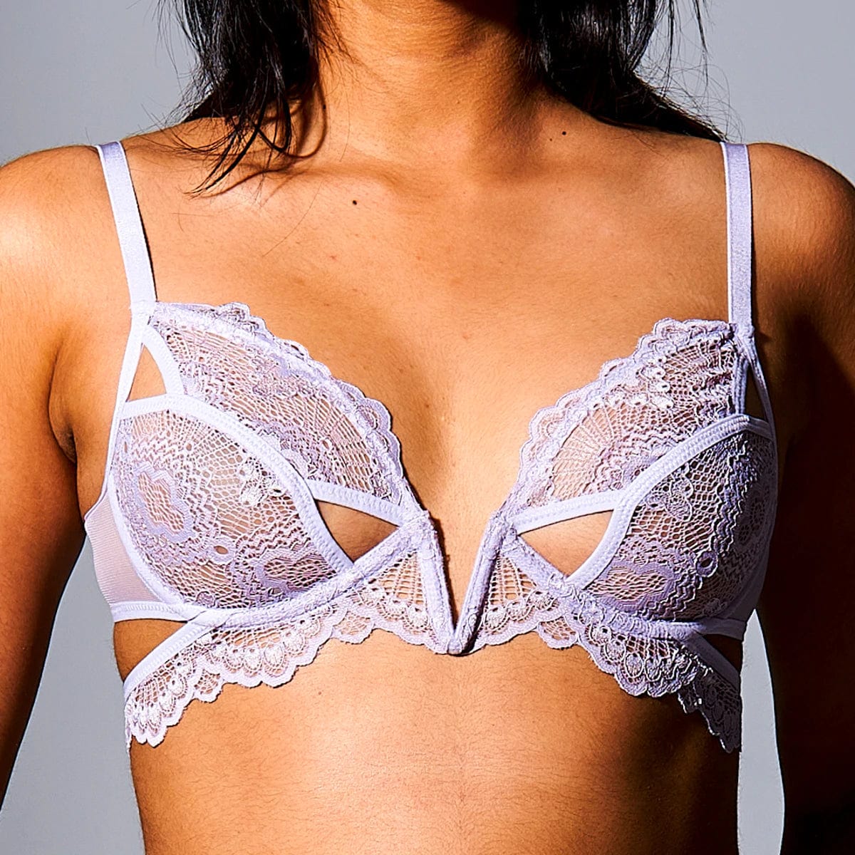 Thistle and Spire Lace Open Cup Bra - Ruby – Dolls Kill