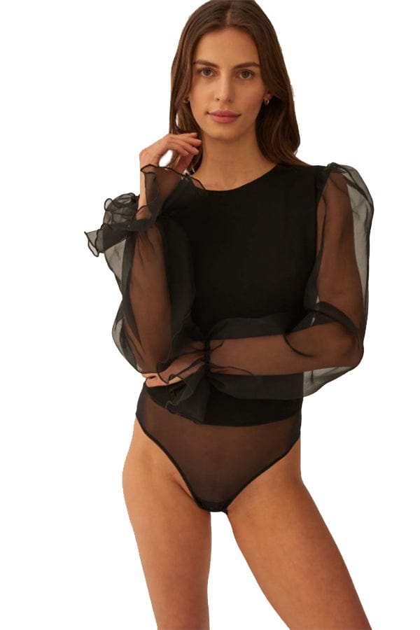 Undress Code Bodysuit Hidden Promise Bodysuit - Black