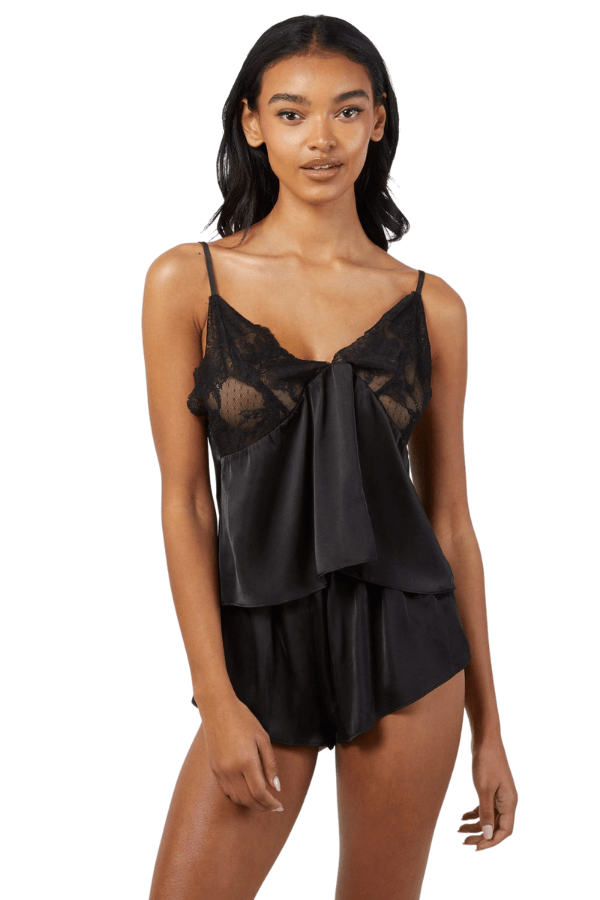 Wolf &amp; Whistle After Dark Rosie Cami &amp; Short Set - Black