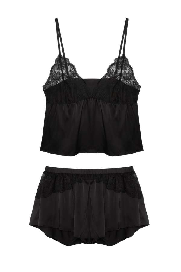 Wolf &amp; Whistle After Dark Rosie Cami &amp; Short Set - Black