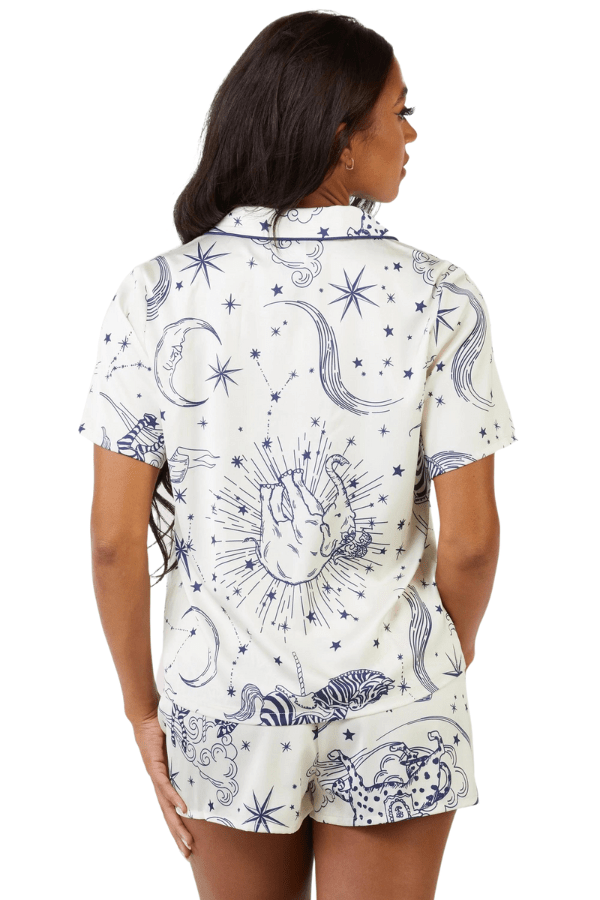 Wolf &amp; Whistle Celestial Short Sleeved Pajama Set  - Circus