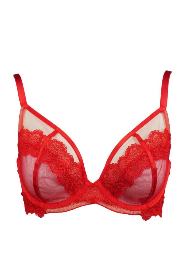 Wolf & Whistle Maisie Balconette Bra - Red
