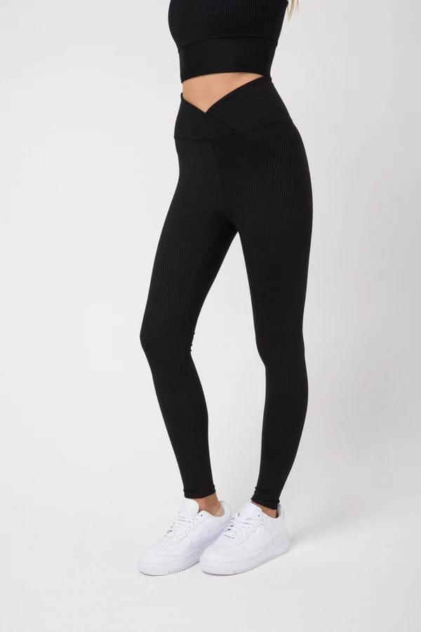 Year of Ours Activewear Black / S Ribbed Veronica Legging- Black