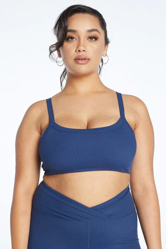 Ribbed 2.0 Bralette- Navy