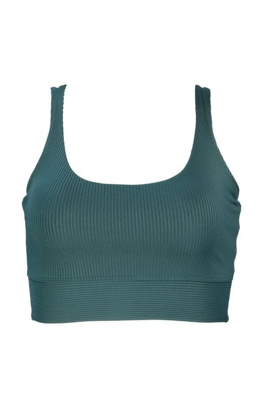 Ribbed Gym Bra- Deep Teal