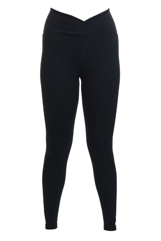 Ribbed Veronica Legging- Black
