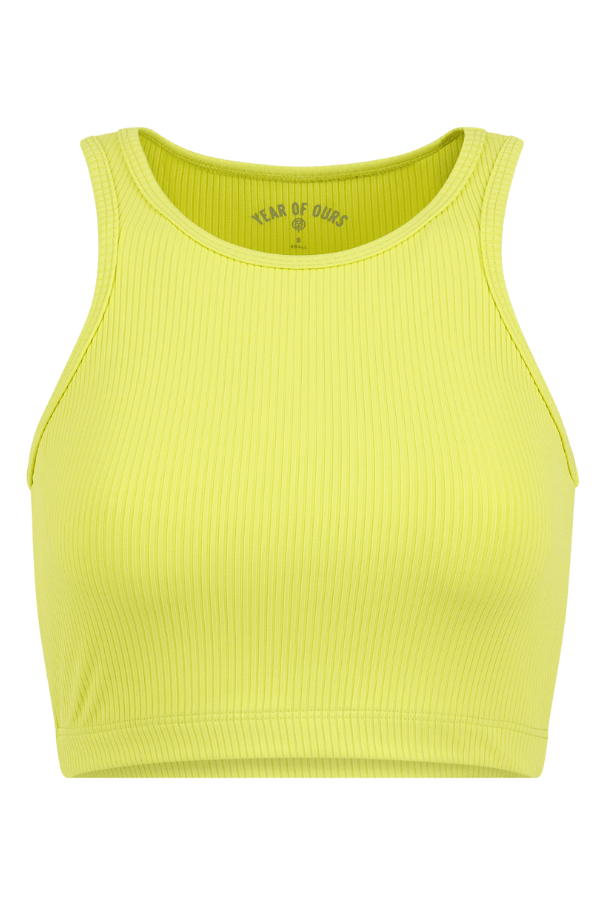 Year of Ours Bra Ribbed Claudia Bra - Lime