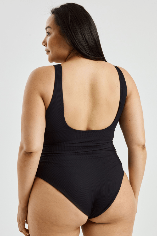 Year of Ours Swimwear Football One Piece - Black