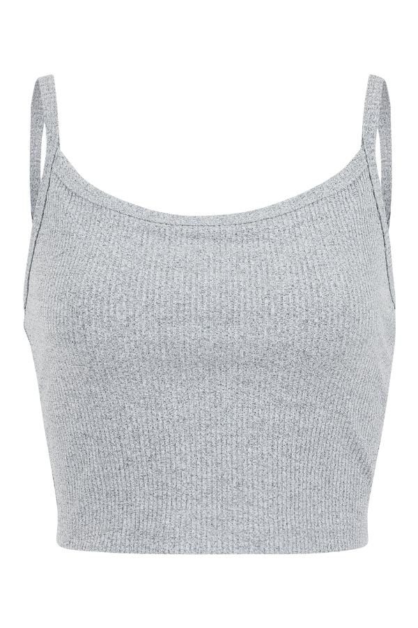 Year of Ours Tank Ribbed Bralette Tank - Heather Grey