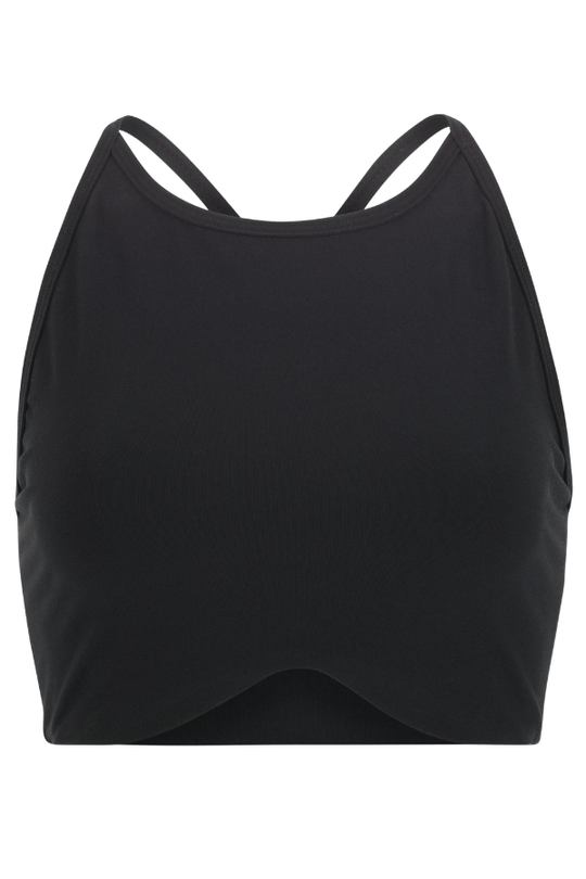 Stretch Halter Tank - Black
